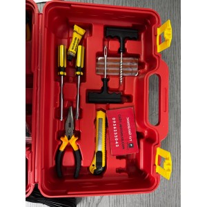 НАБОР 2 SOS — автомобільний компресор 12 V + набір для ремонту шин та інструменти. Photo 3